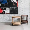 New Brdr. Krüger Bølling Tray Table model 60 rullbord earth obehandlat bokstativ
