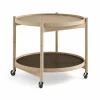 Brdr. Krüger Bølling Tray Table model 60 rullbord earth obehandlat ekstativ