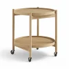 Brdr. Krüger Bølling Tray Table model 50 rullbord ek olja oljat ekstativ