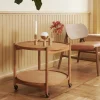 Brdr. Krüger Bølling Tray Table model 60 rullbord leaf obehandlat bokstativ