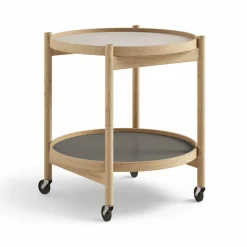 Brdr. Krüger Bølling Tray Table model 50 rullbord stone oljat ekstativ