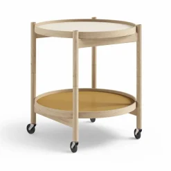 Hot Brdr. Krüger Bølling Tray Table model 50 rullbord sunny obehandlat ekstativ