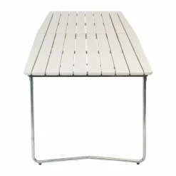 Grythyttan Stålmöbler B31 matbord 230x92 cm Vitlackad ek-varmförzinkad stativ