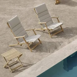 Clearance Carl Hansen & Søn BM5568 däckstol teak obehandlad