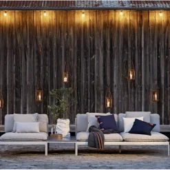 Skargaarden Bönan loungebord Teak small mörkgrå aluminium ram
