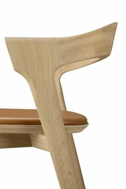 Ethnicraft Bok barstol Lackerad ek-läder Cognac 75 cm