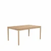 Outlet Ethnicraft Bok matbord med iläggsskiva Oak wax oil 90x160/240 cm