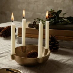 Discount Ferm Living Bowl adventsljusstake mässing Brass