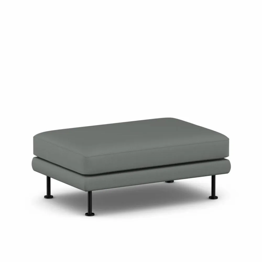 Clearance 1898 Bredhult fotpall Caleido Grey 1240-svart stål