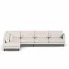 1898 Bredhult soffa Caleido Beige 9600-svart stål 4-sits B2