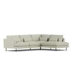 1898 Bredhult soffa Luiza Beige 3981-svart stål 3-sits A1