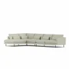 Sale 1898 Bredhult soffa Luiza Beige 3981-svart stål 4-sits B2