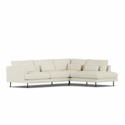 Outlet 1898 Bredhult soffa Oslo Nature 1540-svart stål 3-sits A1