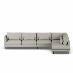 1898 Bredhult soffa Same Grey 6673-svart stål 4-sits B1