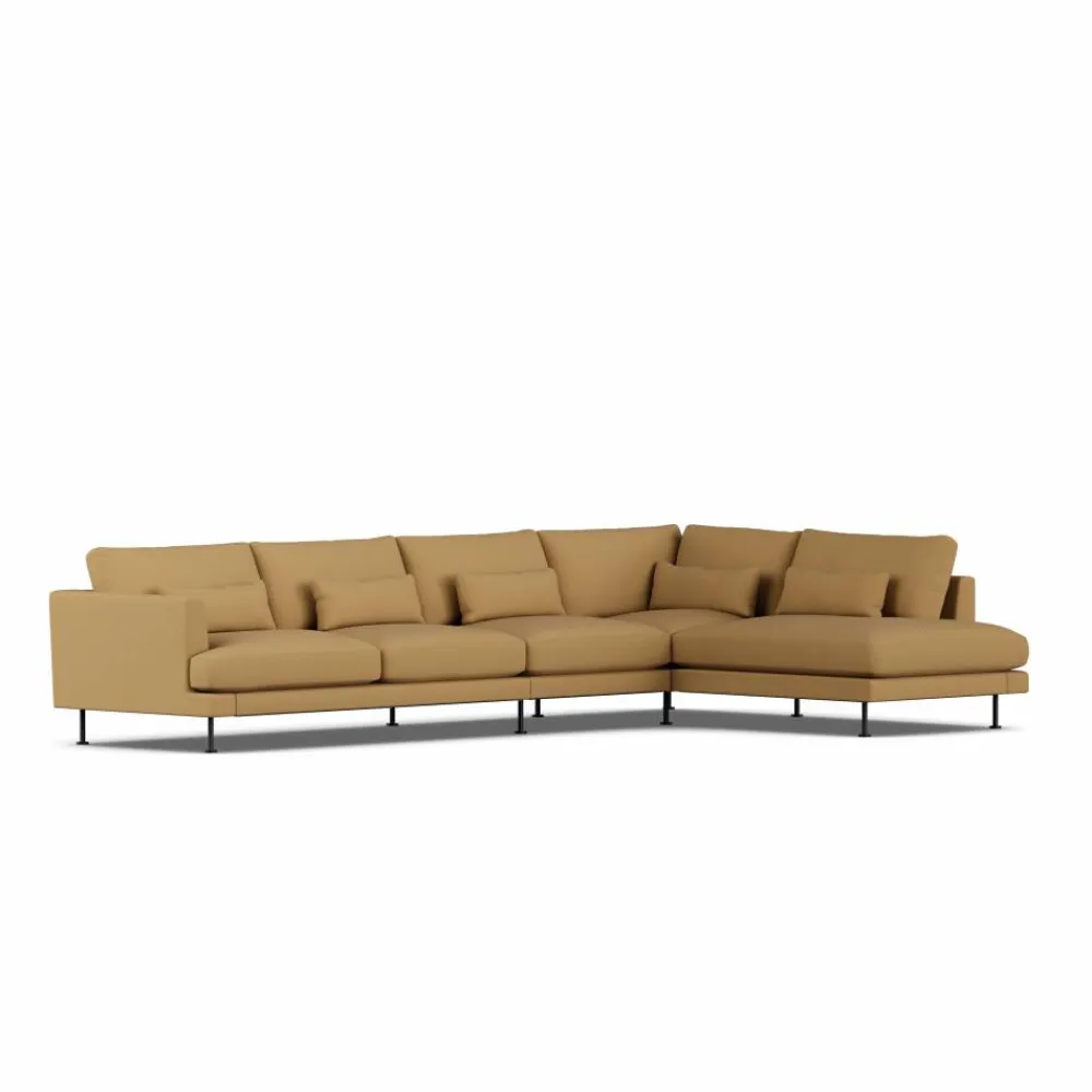 1898 Bredhult soffa Same Ochre 6676-svart stål 4-sits B1