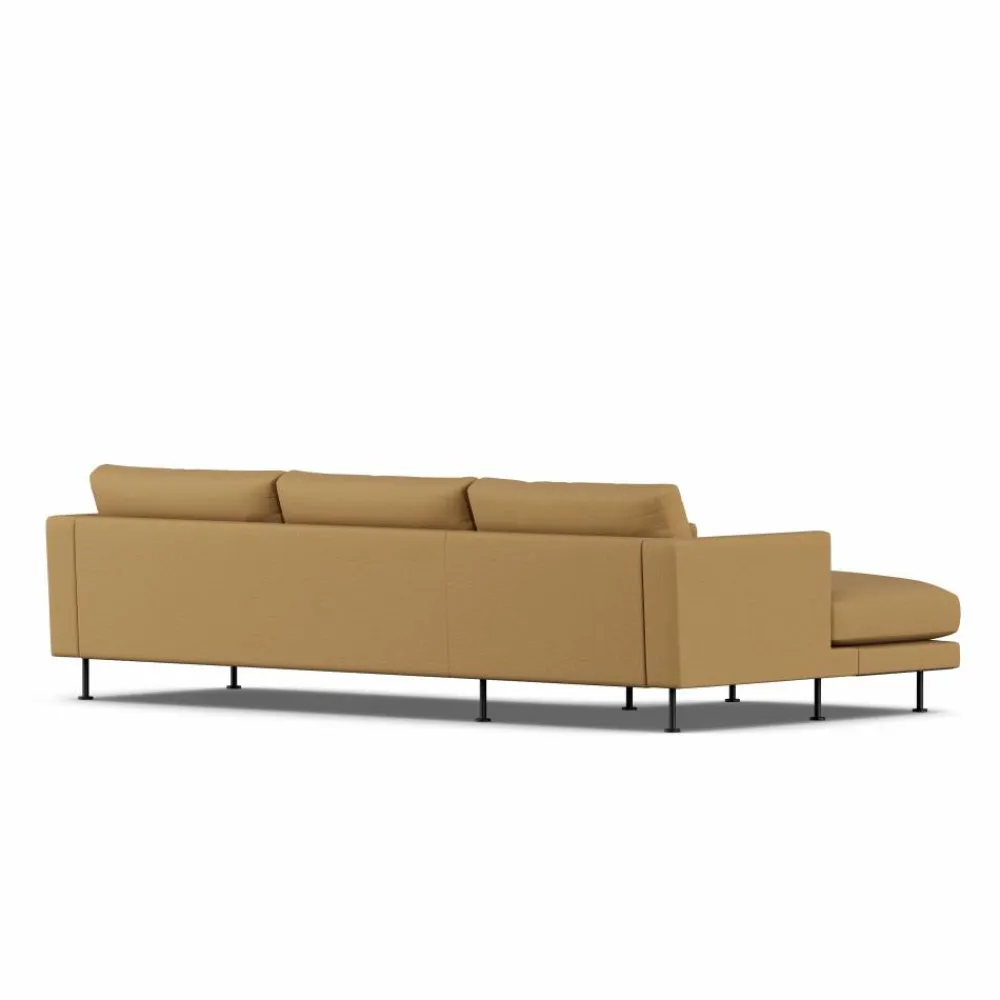 Outlet 1898 Bredhult soffa Same Ochre 6676-svart stål 2 5-sits C2