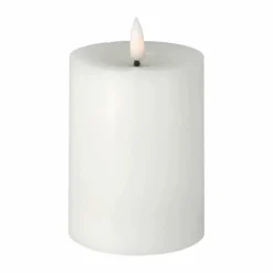 Scandi Essentials Bright Melt blockljus LED 12 5 cm Vit