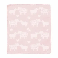 Barn Klippan Yllefabrik Bää snuttefilt Soft pink 34x40 cm