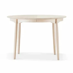 Stolab Carl matbord delbart Ø115 cm Björk ljus mattlack