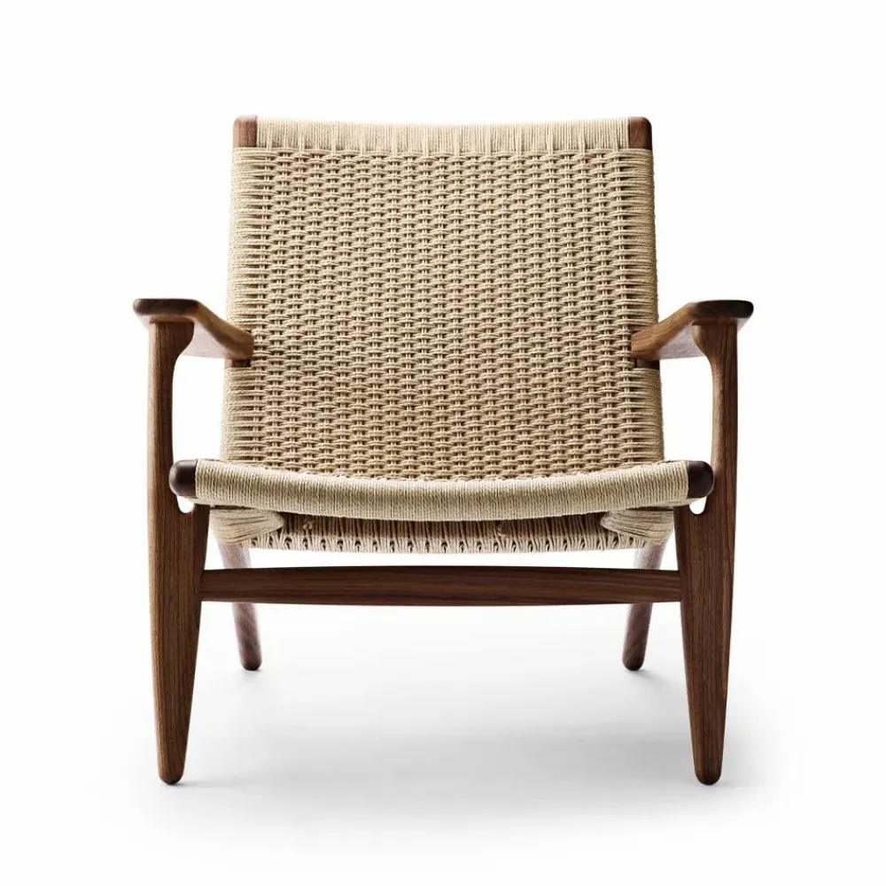 Discount Carl Hansen & Søn CH25 fåtölj Oljad valnöt-naturflätad