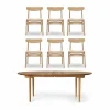 Carl Hansen & Søn CH338 matbord & ilägg + CH23 stol 6-pack - Teak-ek