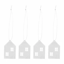 Outlet Cooee Design Christmas deco Town house 6 cm 4-pack Rostfritt stål