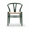 Sale Carl Hansen & Søn CH24 Y-stol Soft naturflätad sits Green S8010-G10Y