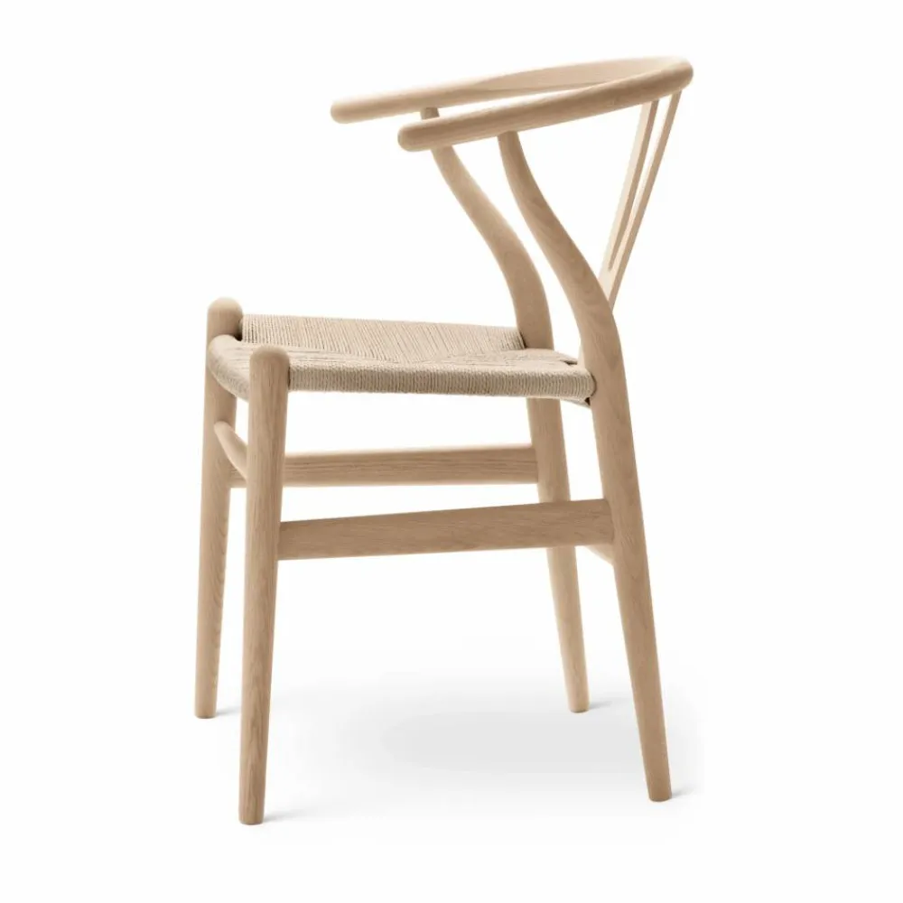 Carl Hansen & Søn CH24 Y-stol Vitoljad ek-naturflätad