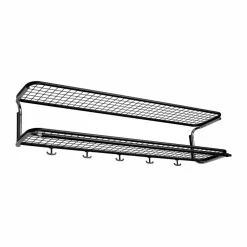 Best Essem Design Classic 650 hatthylla svart/krom 2 plan 110 cm
