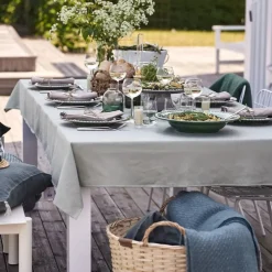 Sale Scandi Living Clean linneduk 145x350 cm Dusty Green