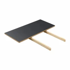 FDB Møbler C35L iläggsskiva 82x37 cm Black linoleum-oak nature waterbased laquer