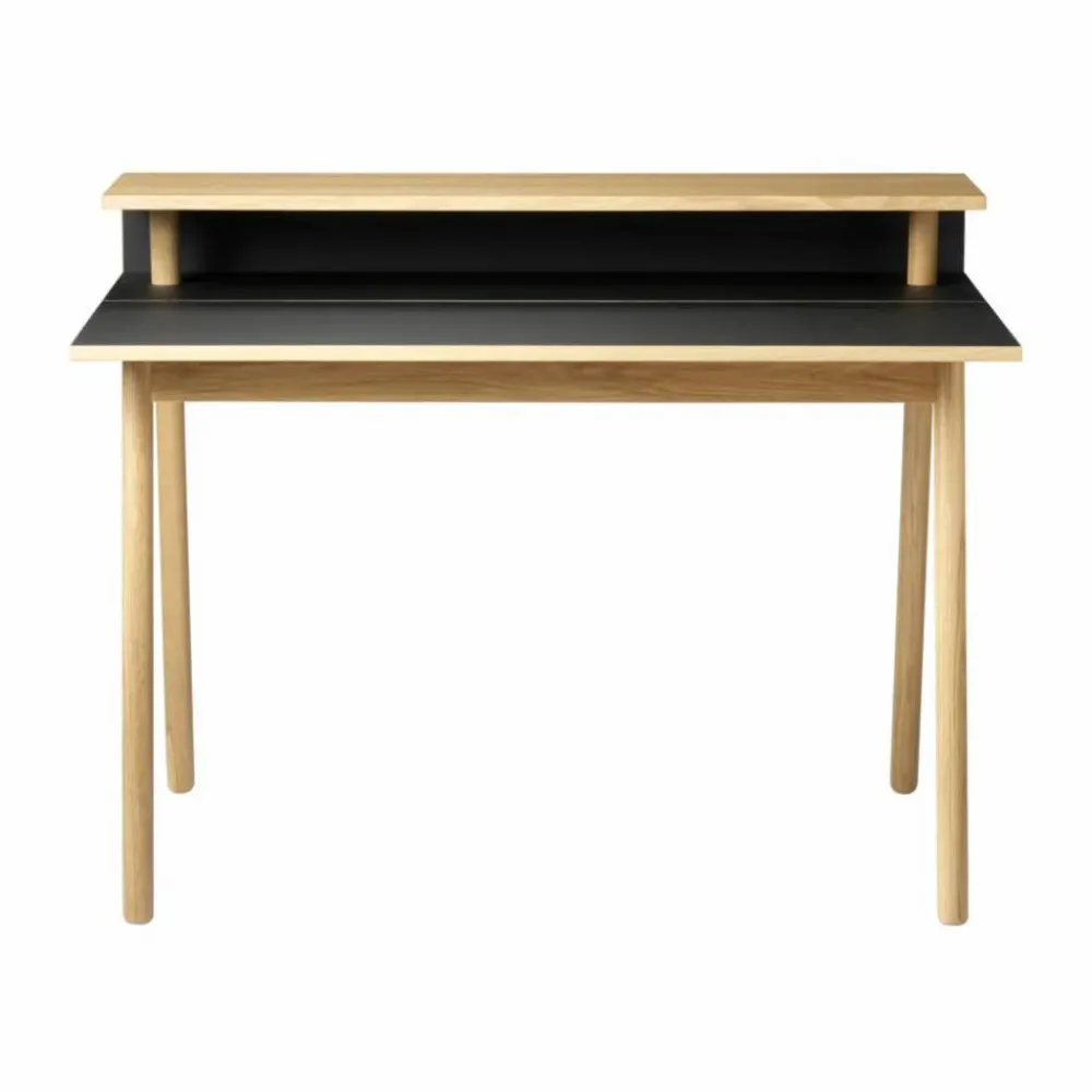 Best FDB Møbler C68 Nørrebro skrivbord Nero-oak nature lacquered