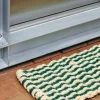 Sale HAY Coco Stripe Wave dörrmatta Dark green-white