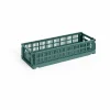 Outlet HAY Colour Crate Mini Oblong 13x34 5 cm Dark green