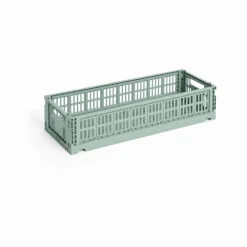 HAY Colour Crate Mini Oblong 13x34 5 cm Sage green
