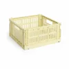 HAY Colour Crate M Square 29 5x29 5 cm Light yellow