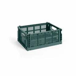 Discount HAY Colour Crate M 26 5x34 5 cm Dark green