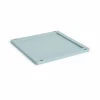 HAY Colour Crate Square/Cube lock plastic medium Dusty blue