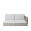 Cane-line Connect modulsoffa 2-sits taupe vänster vita dynor
