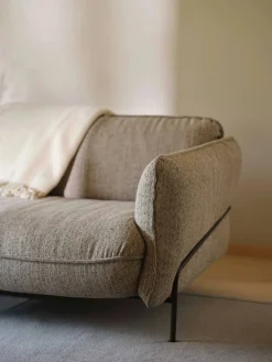 Clearance Swedese Continental soffa Wave Champagne-svartlackerat stål