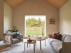 Hot Swedese Continental soffa Wave Sky-svartlackerat stål