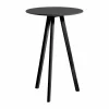 HAY CPH20 2.0 barbord Ø70 cm Black linoleum-lacquered oak