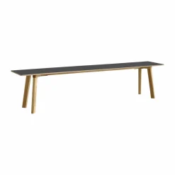 HAY CPH215 Deux 2.0 bänk 200 cm Stone grey-lacquered oak