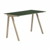 Hot HAY CPH90 2.0 skrivbord 65x130 cm Green linoleum-lacquered oak