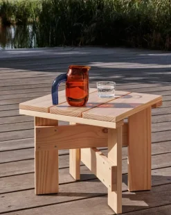 Discount HAY Crate Low Table bord 45x45x40 cm lackad furu Water-based lacquered pinewood