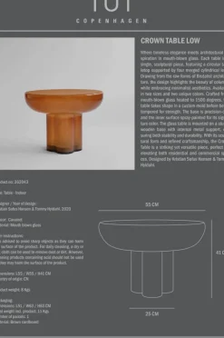 101 Copenhagen Crown sidobord low Ø65 cm Caramel
