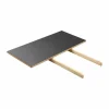 Clearance FDB Møbler C35S iläggsskiva 95x45 cm Black linoleum-oak nature waterbased laquer