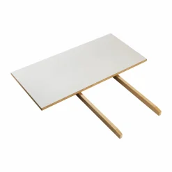 FDB Møbler C35S iläggsskiva 95x45 cm Light grey linoleum-oak nature waterbased laquer