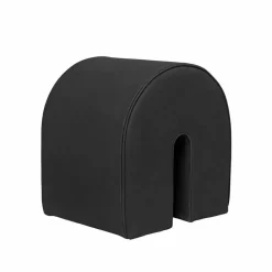 Kristina Dam Studio Curved sittpuff Läder black