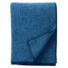 Klippan Yllefabrik Domino ullfilt sea blue